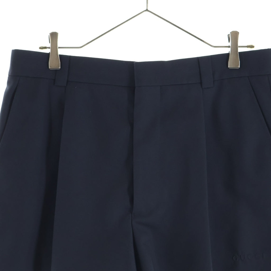 GUCCI(グッチ) NAVY BLUE Wool shorts ネイビーブルー ウール ショートパンツ 819269 Z7AL3 ネイビー