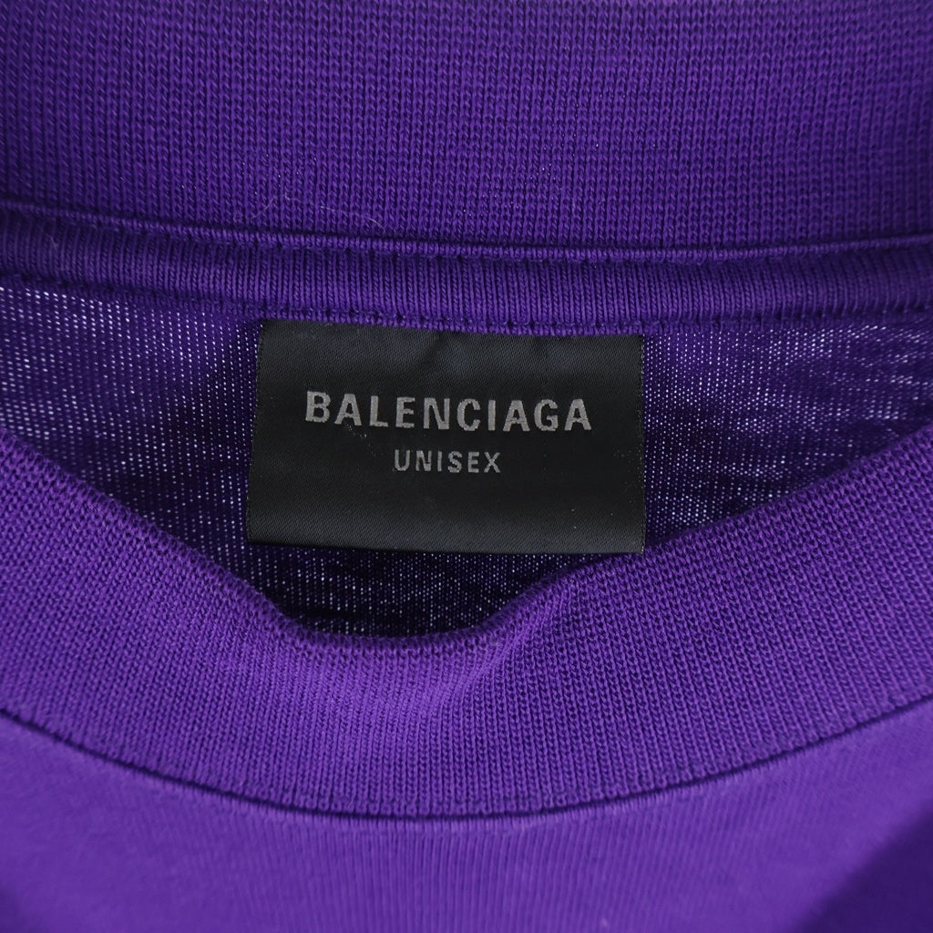 BALENCIAGA(バレンシアガ) 24AW Basketball Series オーバーサイズ クルーネック半袖Tシャツ パープル 787349TRVW95160