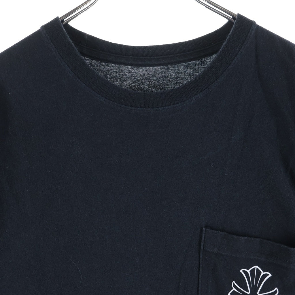 CHROME HEARTS(クロムハーツ) CH S/S バックセメタリーCHクロス スクロールラベル プリント半袖Tシャツカットソー ブラック