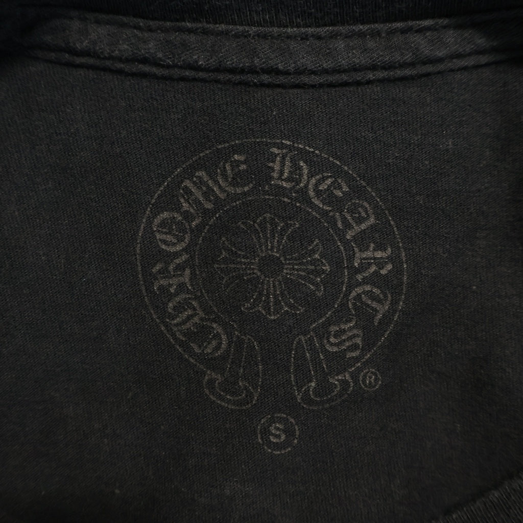 CHROME HEARTS(クロムハーツ) CH S/S バックセメタリーCHクロス スクロールラベル プリント半袖Tシャツカットソー ブラック