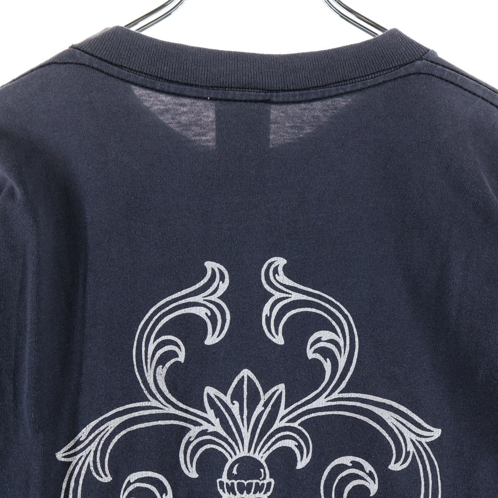 CHROME HEARTS(クロムハーツ) OLD ×max field Dagger L/S TEE オールド マックスフィールド ダガープリント 長袖Tシャツカットソー ネイビー