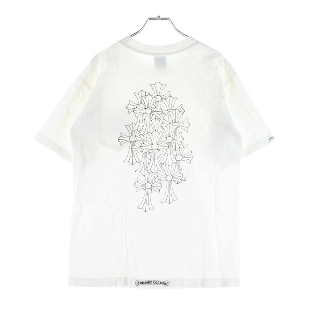 CHROME HEARTS(クロムハーツ) OLD S/S オールド バックセメタリークロスプリント 半袖Tシャツカットソー ホワイト