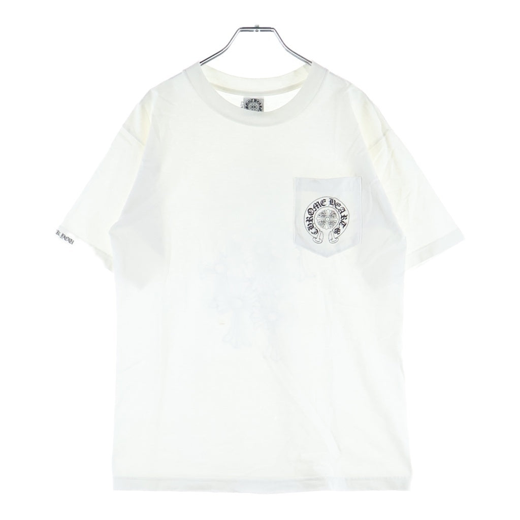 CHROME HEARTS(クロムハーツ) OLD S/S オールド バックセメタリークロスプリント 半袖Tシャツカットソー ホワイト