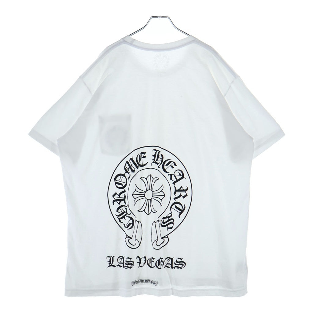 CHROME HEARTS(クロムハーツ) LAS VEGAS S/S TEE ラスベガス限定 ホースシューバックプリント半袖Tシャツ ホワイト