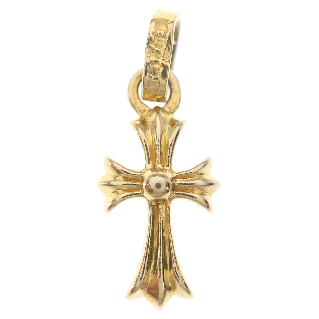 CHROME HEARTS(クロムハーツ) 22K CRS BBYFAT P/SAP ベイビーファットクロス PAVEサファイア ペンダントトップ ゴールド