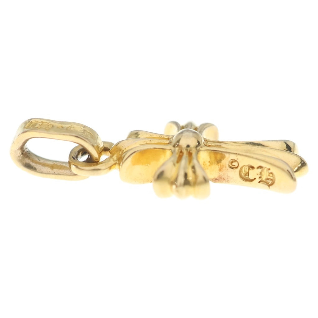 CHROME HEARTS(クロムハーツ) 22K CRS BBYFAT P/SAP ベイビーファットクロス PAVEサファイア ペンダントトップ ゴールド