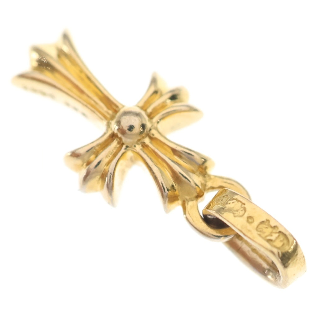 CHROME HEARTS(クロムハーツ) 22K CRS BBYFAT P/SAP ベイビーファットクロス PAVEサファイア ペンダントトップ ゴールド