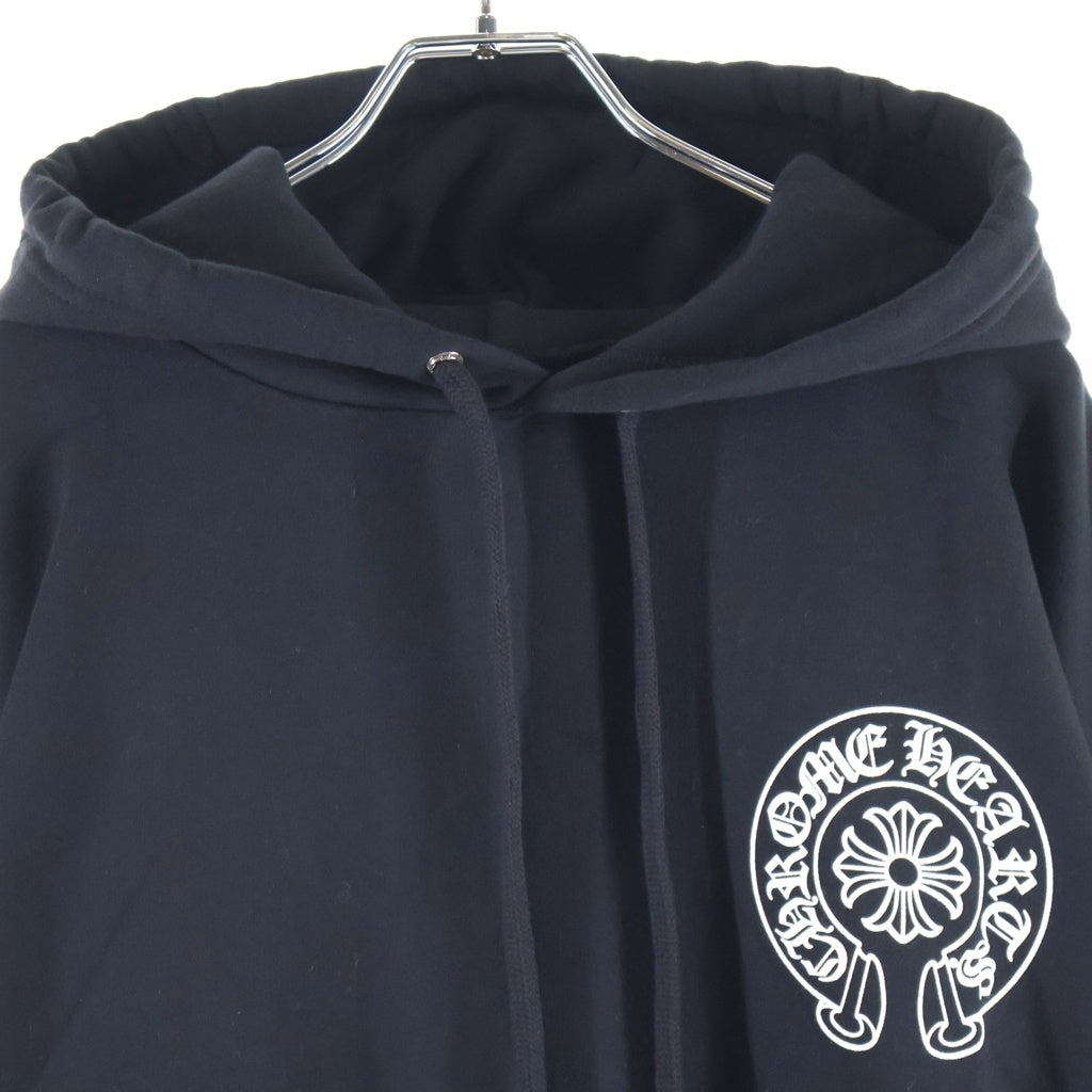 CHROME HEARTS(クロムハーツ) SWTSHRT PLVR OSAKA 大阪限定バックホースシュープリントプルオーバーパーカー スウェットフーディー ブラック