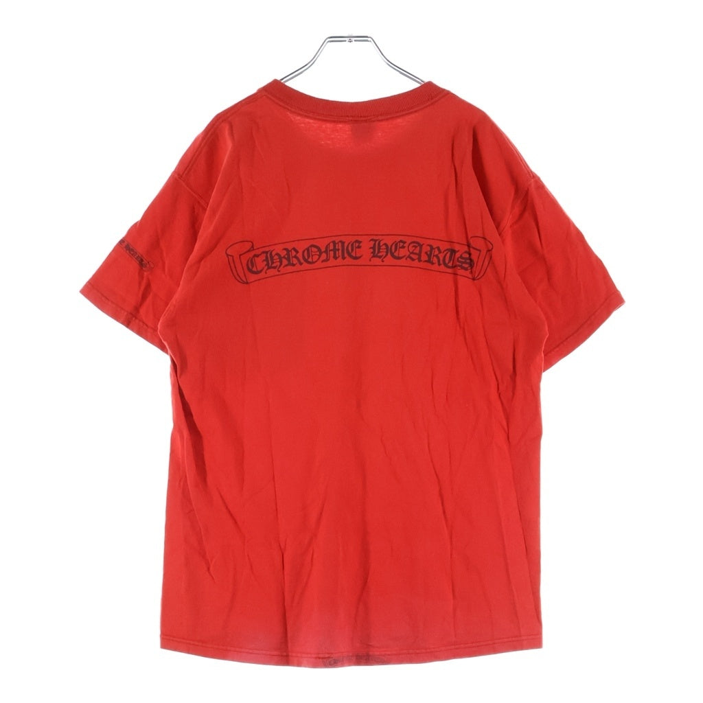 CHROME HEARTS(クロムハーツ) OLD Neck Logo Vine Dagger オールド ネックロゴ ヴァインダガー 半袖Tシャツカットソー レッド
