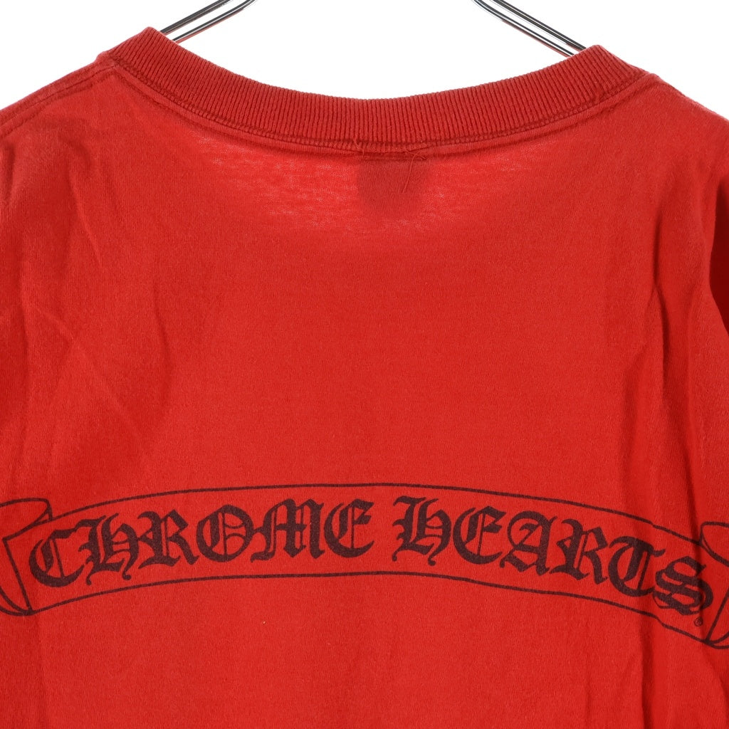 CHROME HEARTS(クロムハーツ) OLD Neck Logo Vine Dagger オールド ネックロゴ ヴァインダガー 半袖Tシャツカットソー レッド
