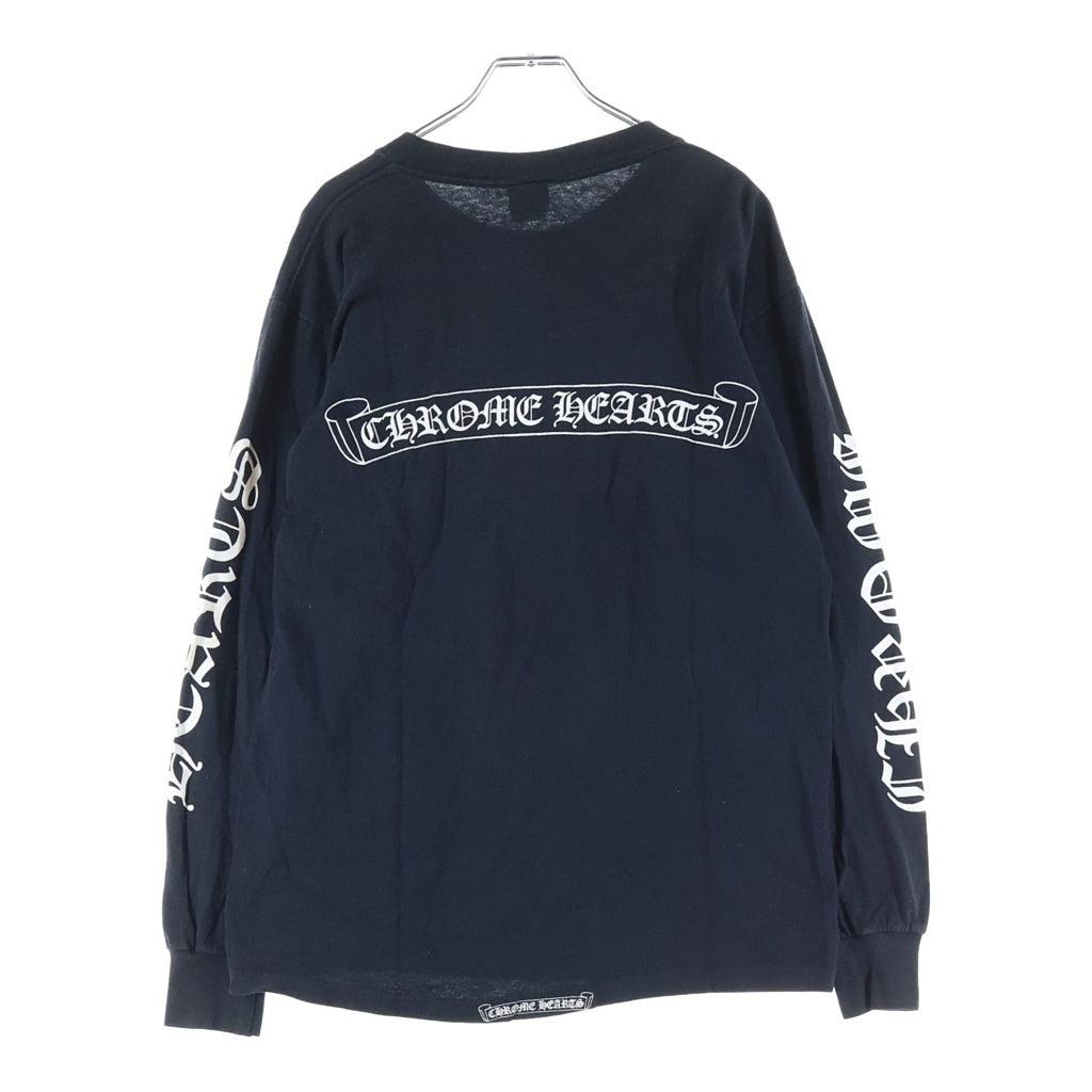 CHROME HEARTS(クロムハーツ) OLD CH SCROLL LOGO L/S TEE オールド スクロールロゴ アームプリント 長袖Tシャツ ブラック