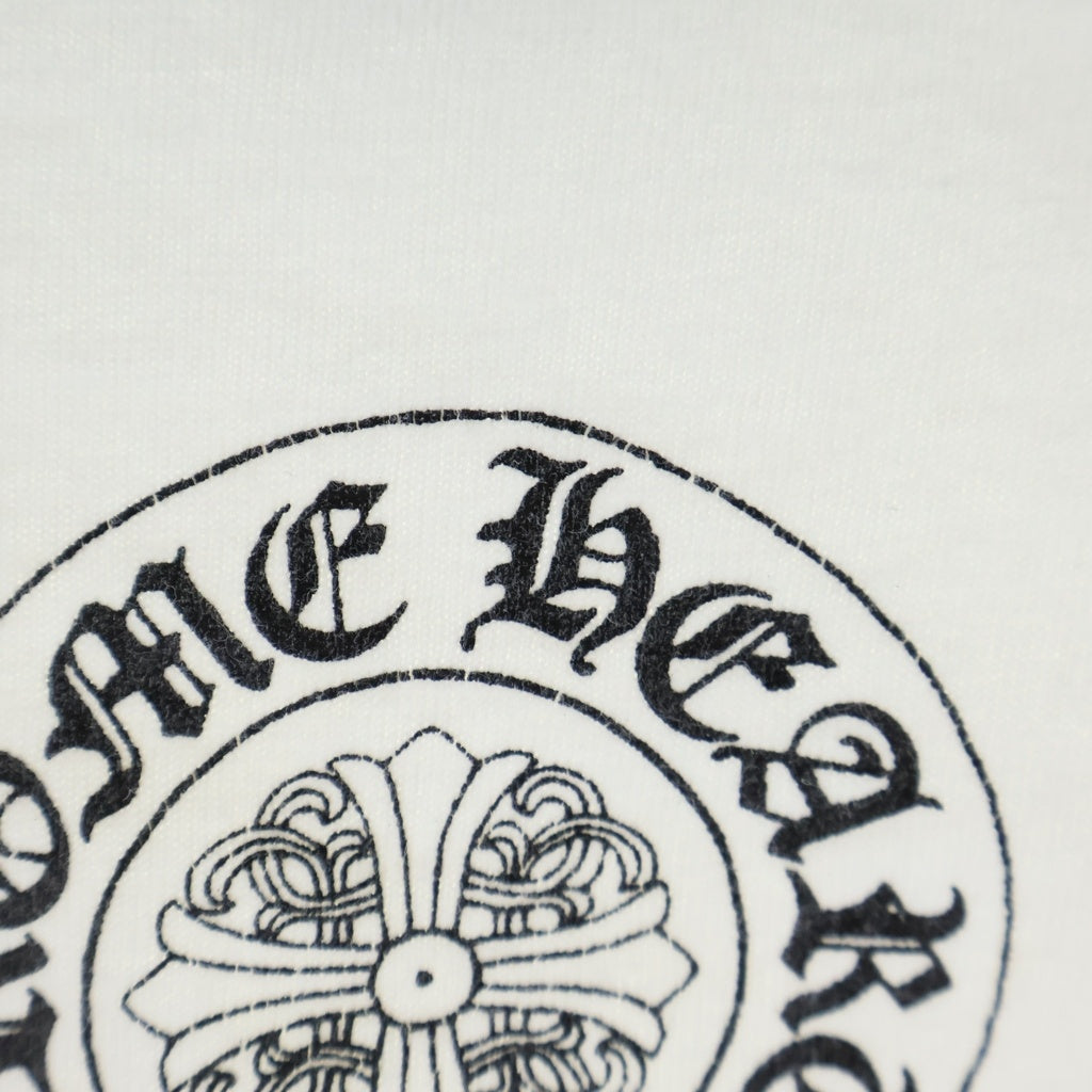 CHROME HEARTS(クロムハーツ) OLD L/S オールド 袖フローラル ヴァインダガーホースシュープリント 長袖Tシャツカットソー ホワイト