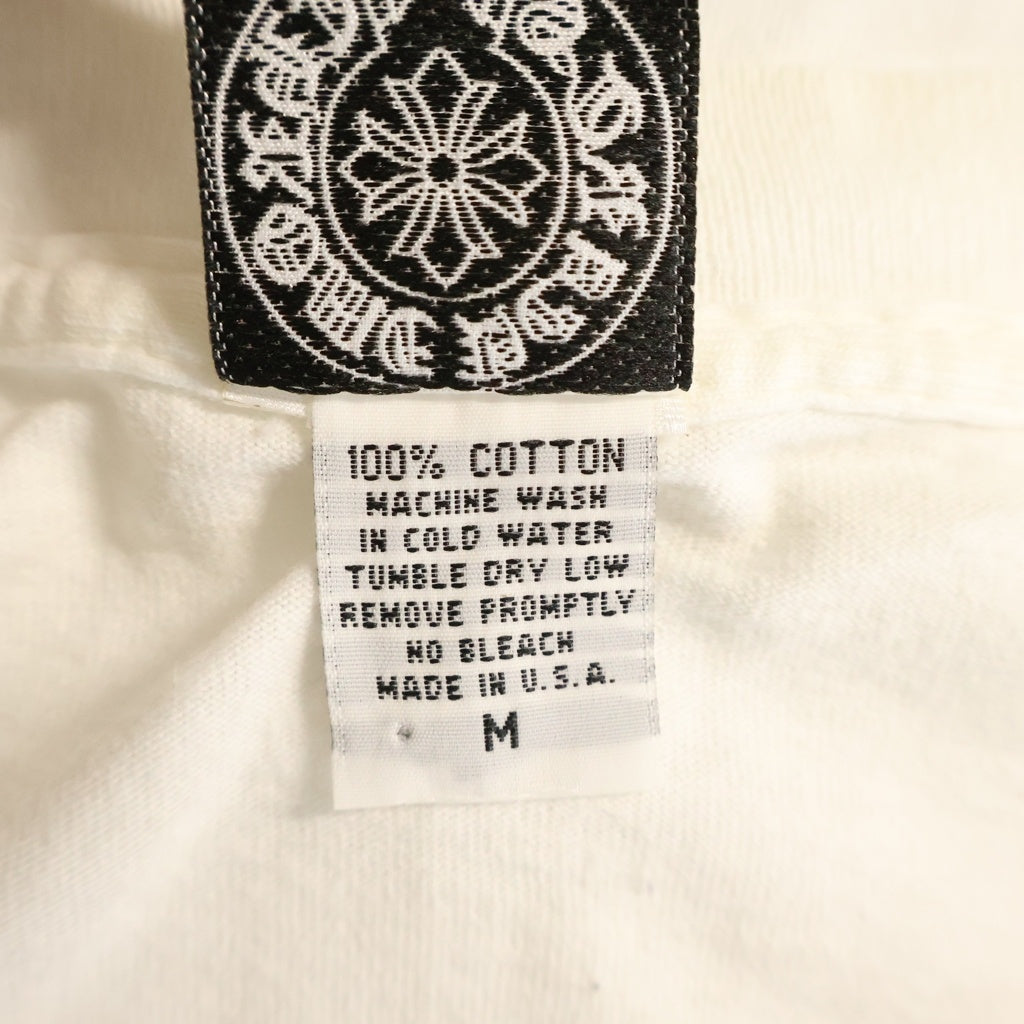 CHROME HEARTS(クロムハーツ) OLD L/S オールド 袖フローラル ヴァインダガーホースシュープリント 長袖Tシャツカットソー ホワイト