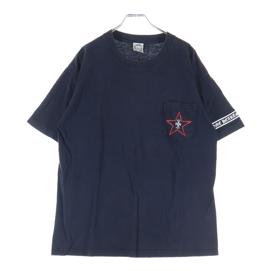 CHROME HEARTS(クロムハーツ) OLD オールド スター CHクロス プリント 半袖Tシャツカットソー ブラック