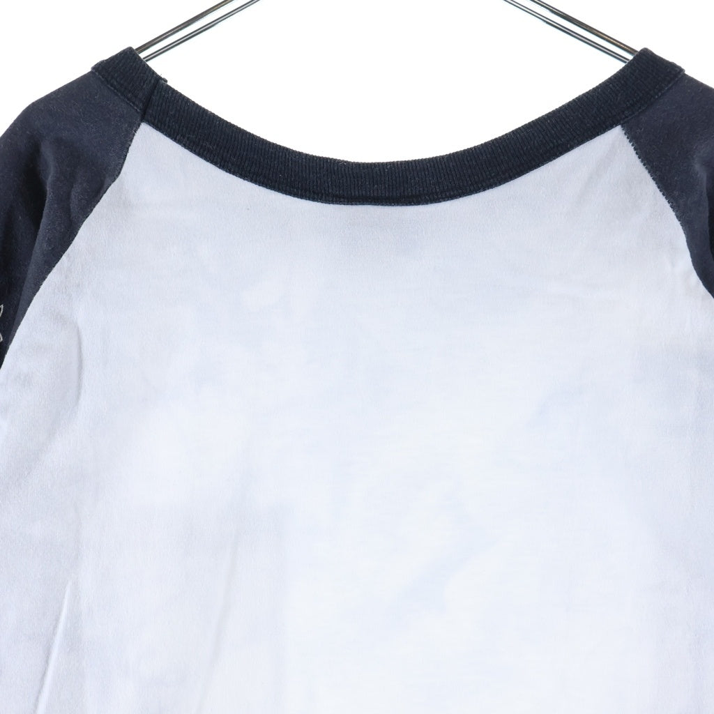 CHROME HEARTS(クロムハーツ) OLD FAIRY CROSS RAGLAN TEE オールド フェアリークロスラグラン長袖Tシャツ カットソー ホワイト/ブラック