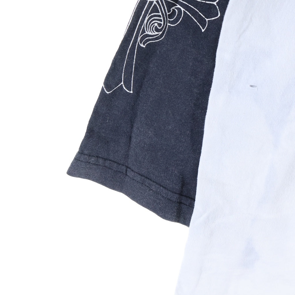 CHROME HEARTS(クロムハーツ) OLD FAIRY CROSS RAGLAN TEE オールド フェアリークロスラグラン長袖Tシャツ カットソー ホワイト/ブラック