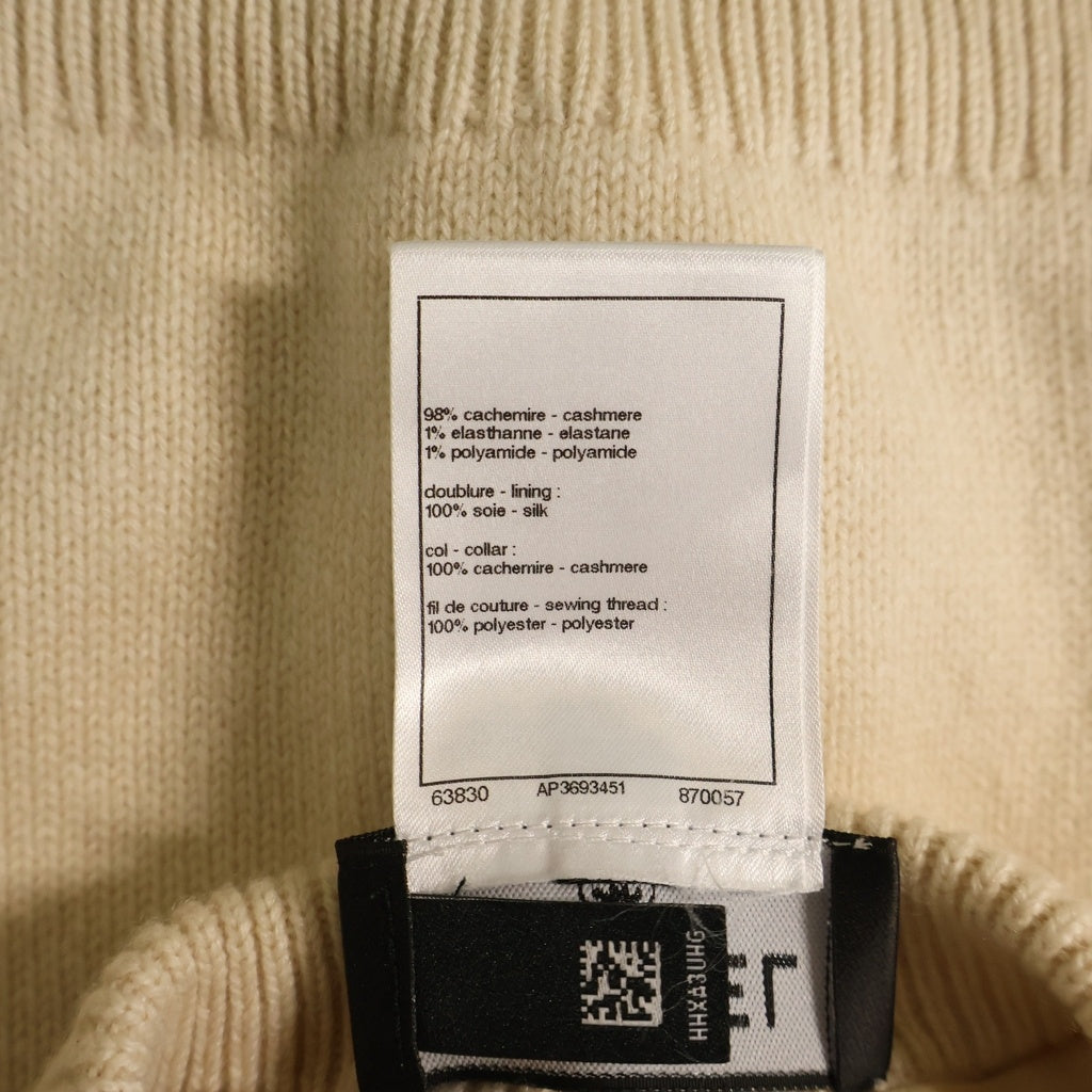 CHANEL(シャネル) 26SS Cashmere Knit Cardigan カシミヤニットカーディガン ゴールド金具 ベージュ P82365K11867 レディース