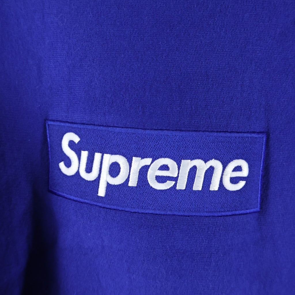 SUPREME(シュプリーム) 08AW Box Logo Pullover Royal ボックスロゴプルオーバーロイヤル フーディー パーカー ブルー