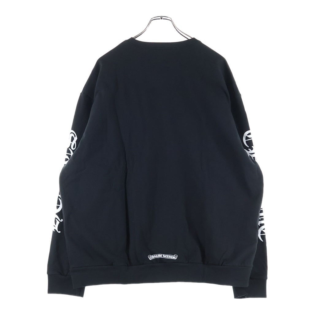 CHROME HEARTS(クロムハーツ) Neck Logo Crewneck Sweatshirt ネックロゴクルーネックスウェットシャツ トレーナー ブラック