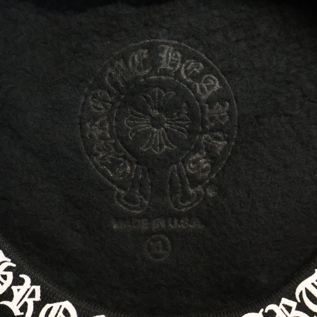 CHROME HEARTS(クロムハーツ) Neck Logo Crewneck Sweatshirt ネックロゴクルーネックスウェットシャツ トレーナー ブラック