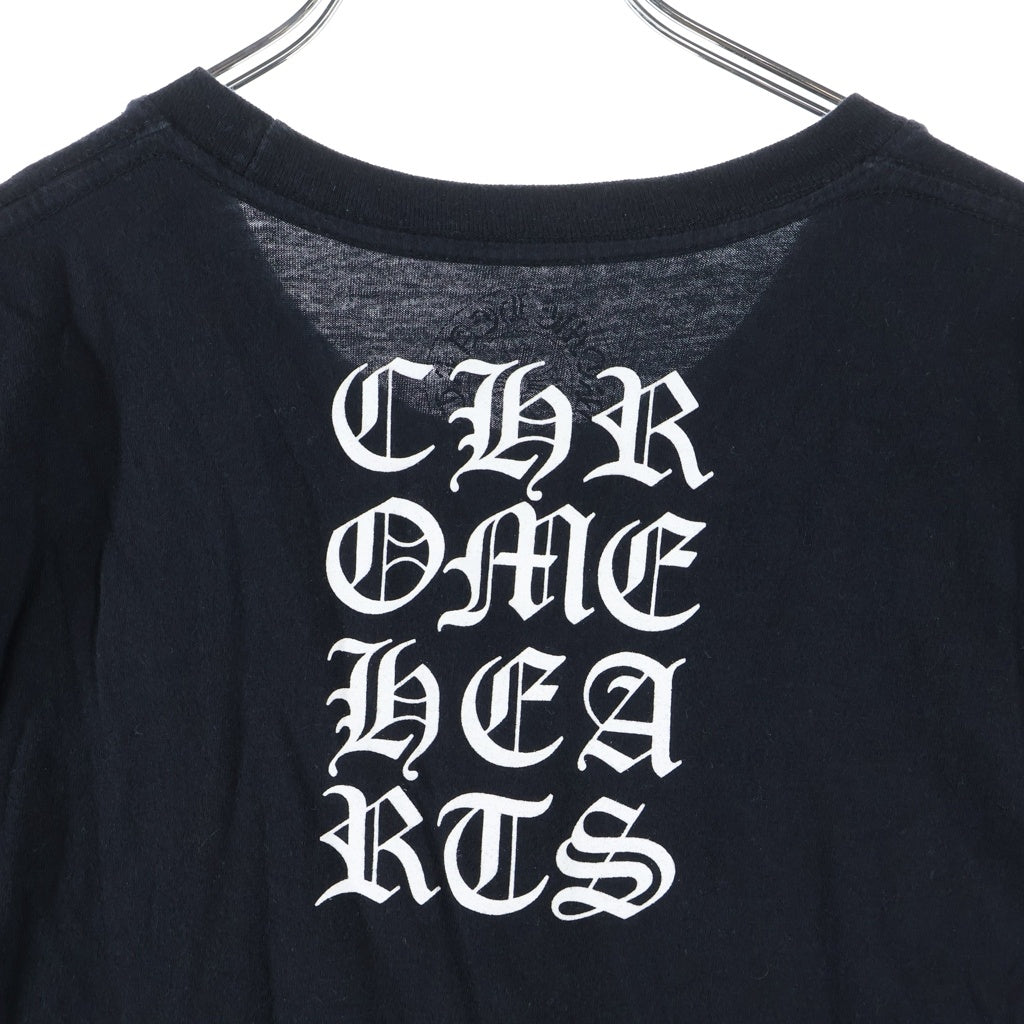 CHROME HEARTS(クロムハーツ) Vertical Logo S/S Tee バーティカルロゴ プリント半袖Tシャツ カットソー ブラック