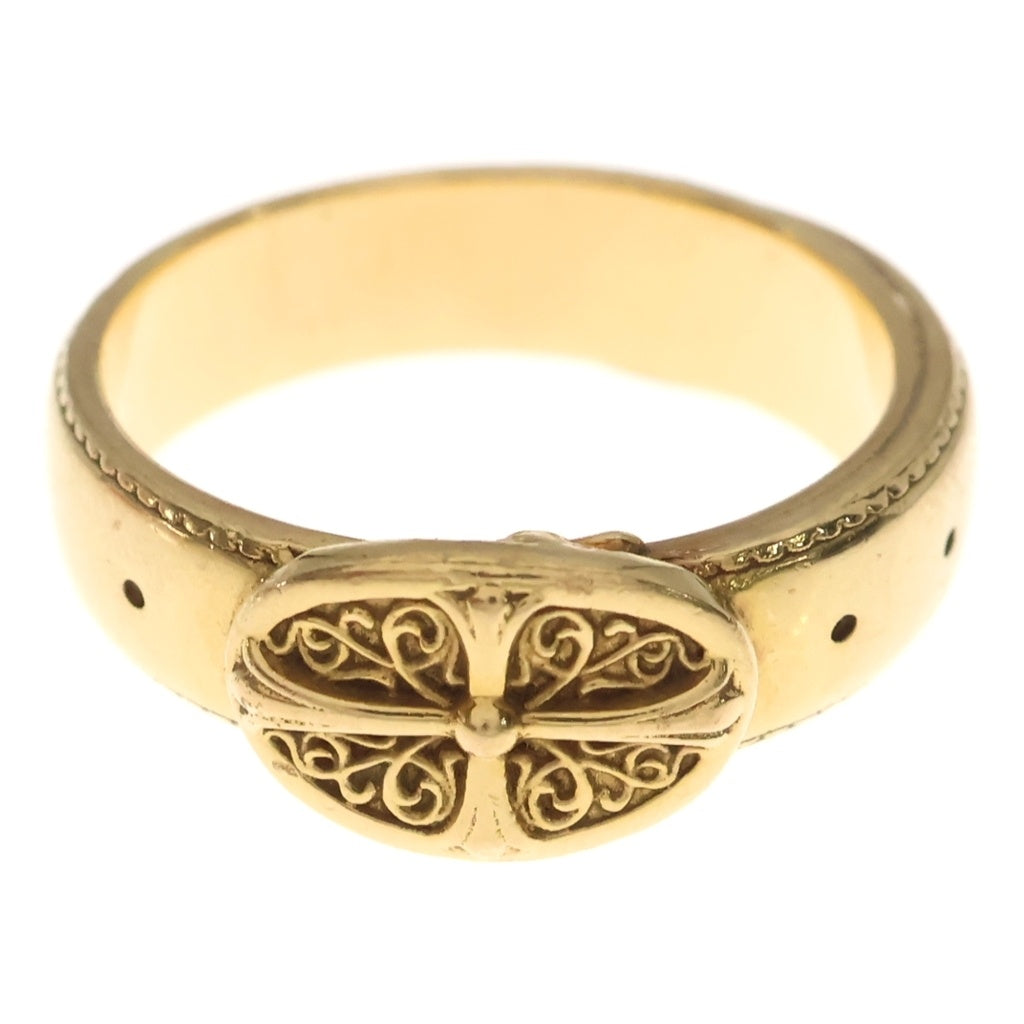 CHROME HEARTS(クロムハーツ) 22K CLASSIC OVAL CROSS BELT RING クラシック オーバルクロス ベルトリング ゴールド