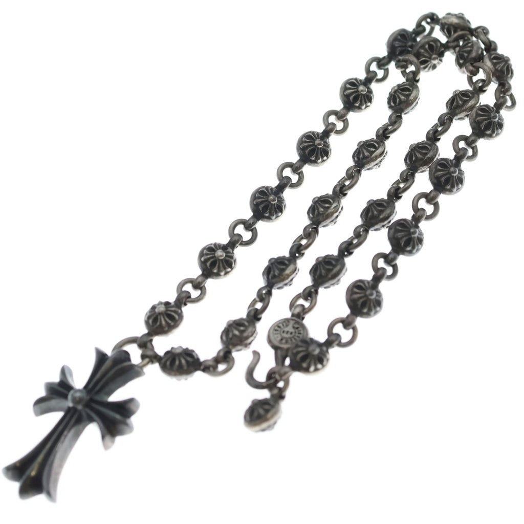 CHROME HEARTS(クロムハーツ) #1 CRSBL CHN SML CH CRS クロスボールチェーン スモールCHクロス ネックレス シルバー BCA193