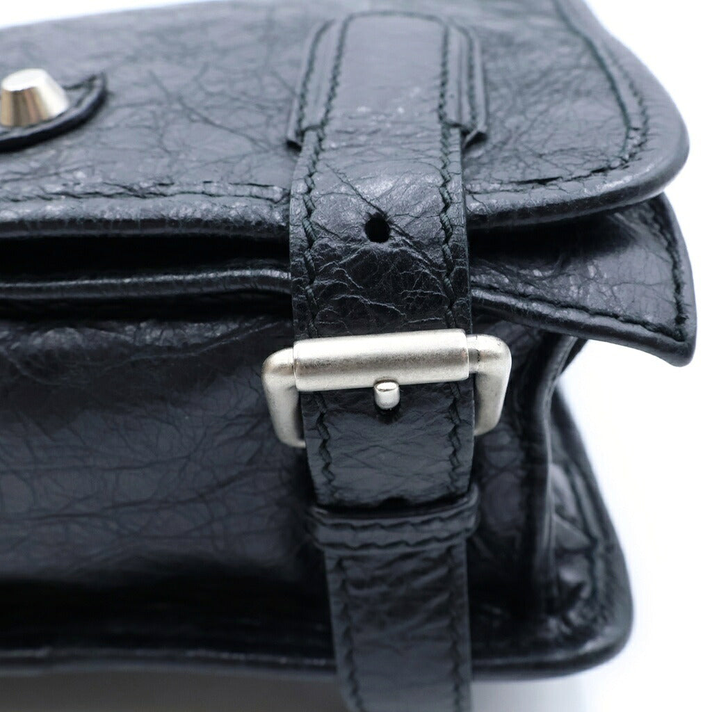 BALENCIAGA(バレンシアガ) SHOULDER BAG ARCHIVE CITY LEATHER アーカイブ シティー レザー ショルダーバッグ ブラック