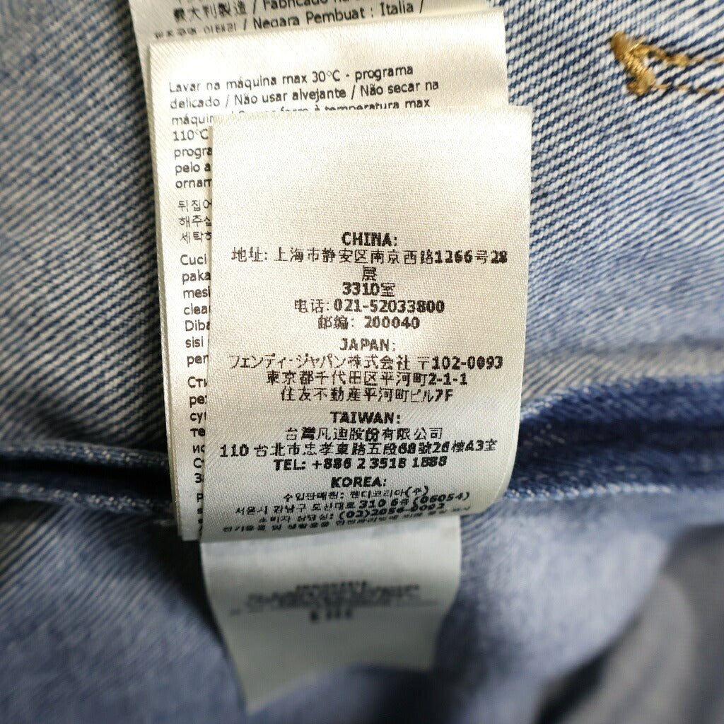 FENDI(フェンディ) Denim Shirt 胸ポケット 半袖デニムシャツ FW1315 AS02 インディゴ