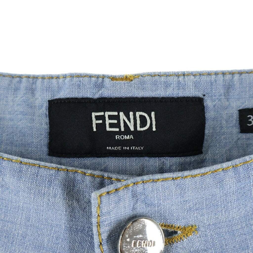 FENDI(フェンディ) Denim Pants ストレート デニムパンツ FLP285 AUWX インディゴ