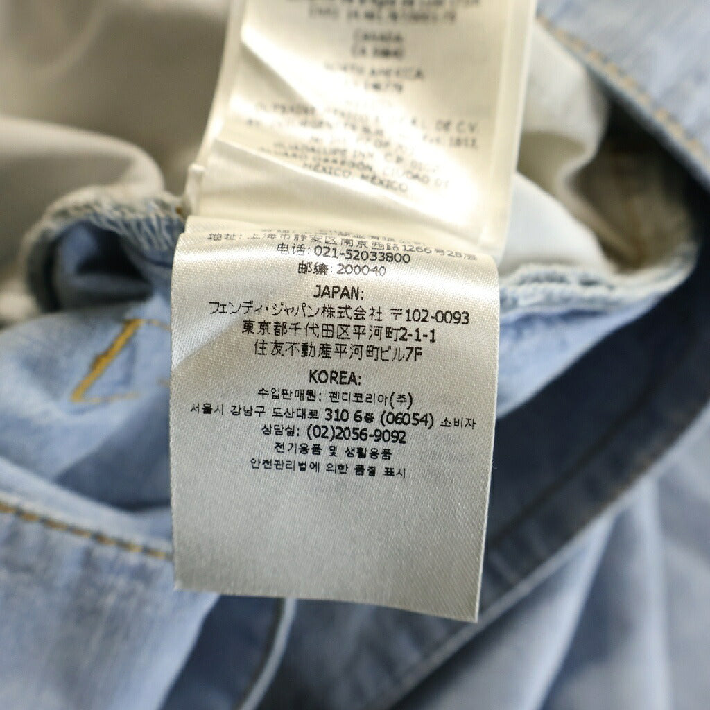 FENDI(フェンディ) Denim Pants ストレート デニムパンツ FLP285 AUWX インディゴ