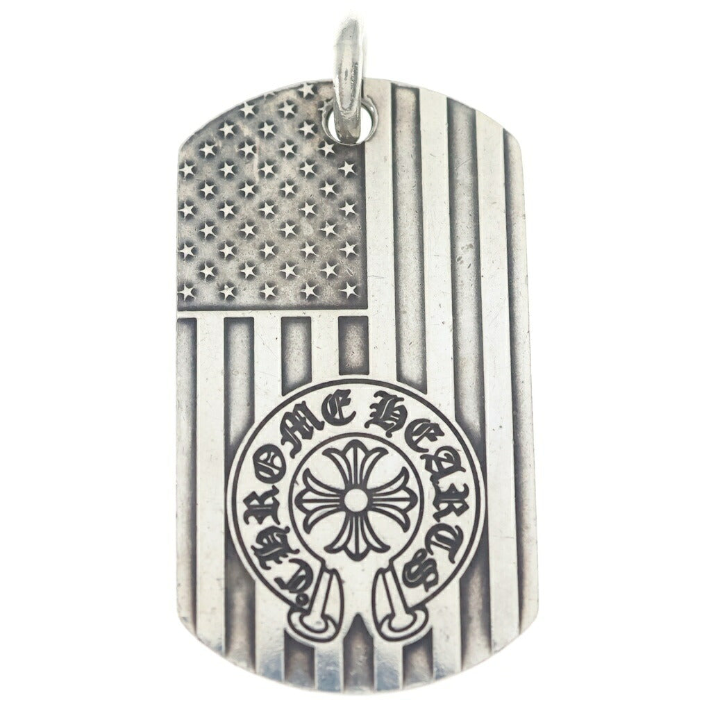 CHROME HEARTS(クロムハーツ) D TAG LRG HEROES PROJECT ヒーローズプロジェクトドッグタグ ラージ ペンダントトップ シルバー