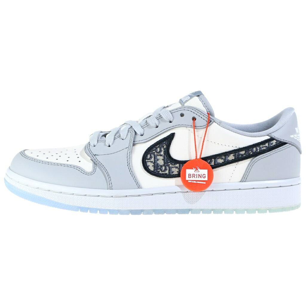 NIKE(ナイキ) ×DIOR AIR JORDAN LOW OG CN8608-002 ディオール エアジョーダン 1 ローカットスニーカー グレー/ホワイト US9/27.0cm