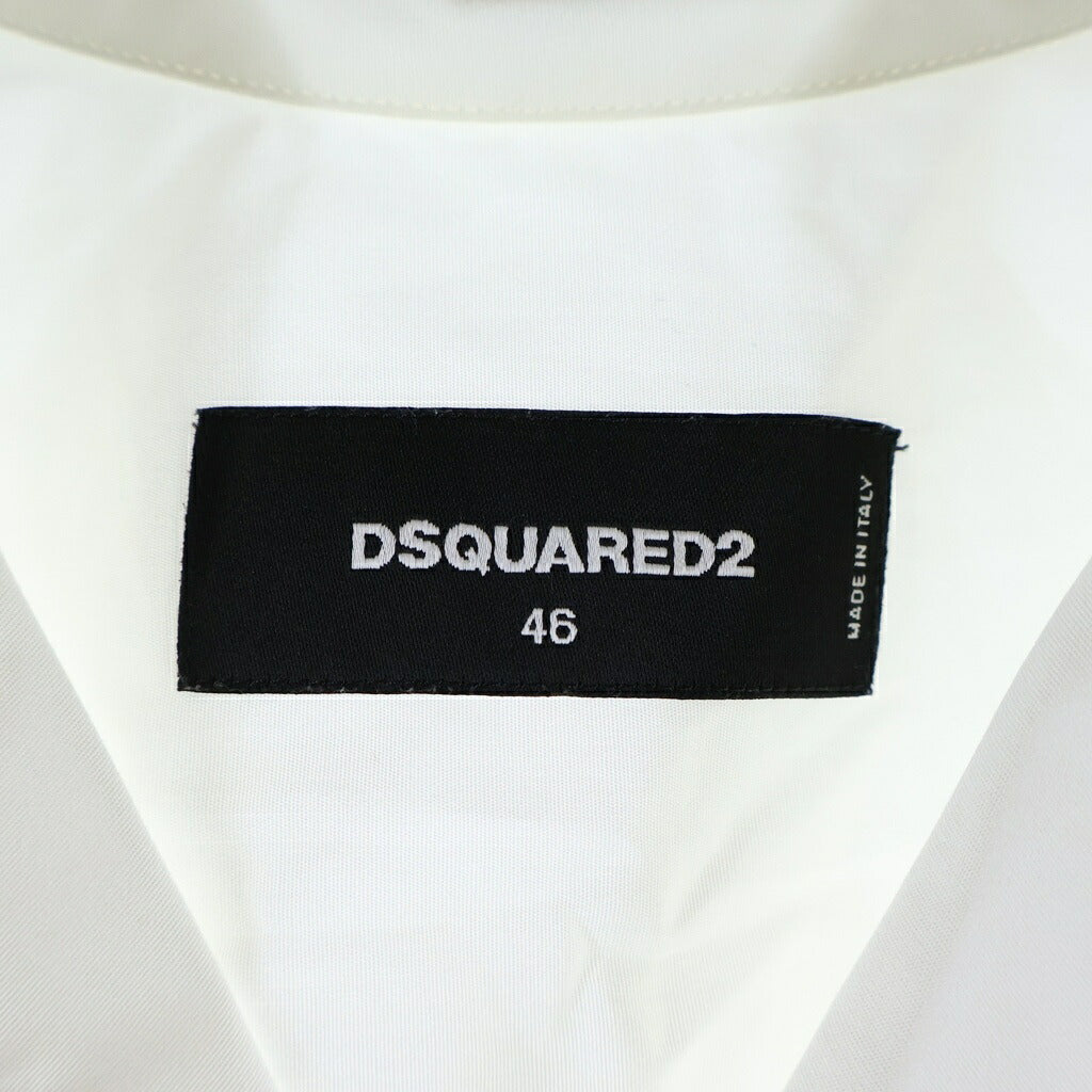 DSQUARED2(ディースクエアード) 20SS ICON オープンカラー半袖シャツ ホワイト S79DL0002 S36275