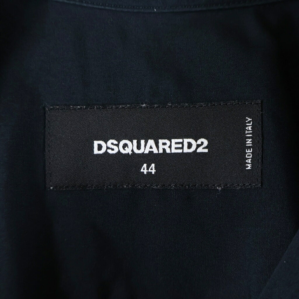 DSQUARED2(ディースクエアード) 20SS ICON オープンカラー半袖シャツ ブラック S79DL0002 S36275