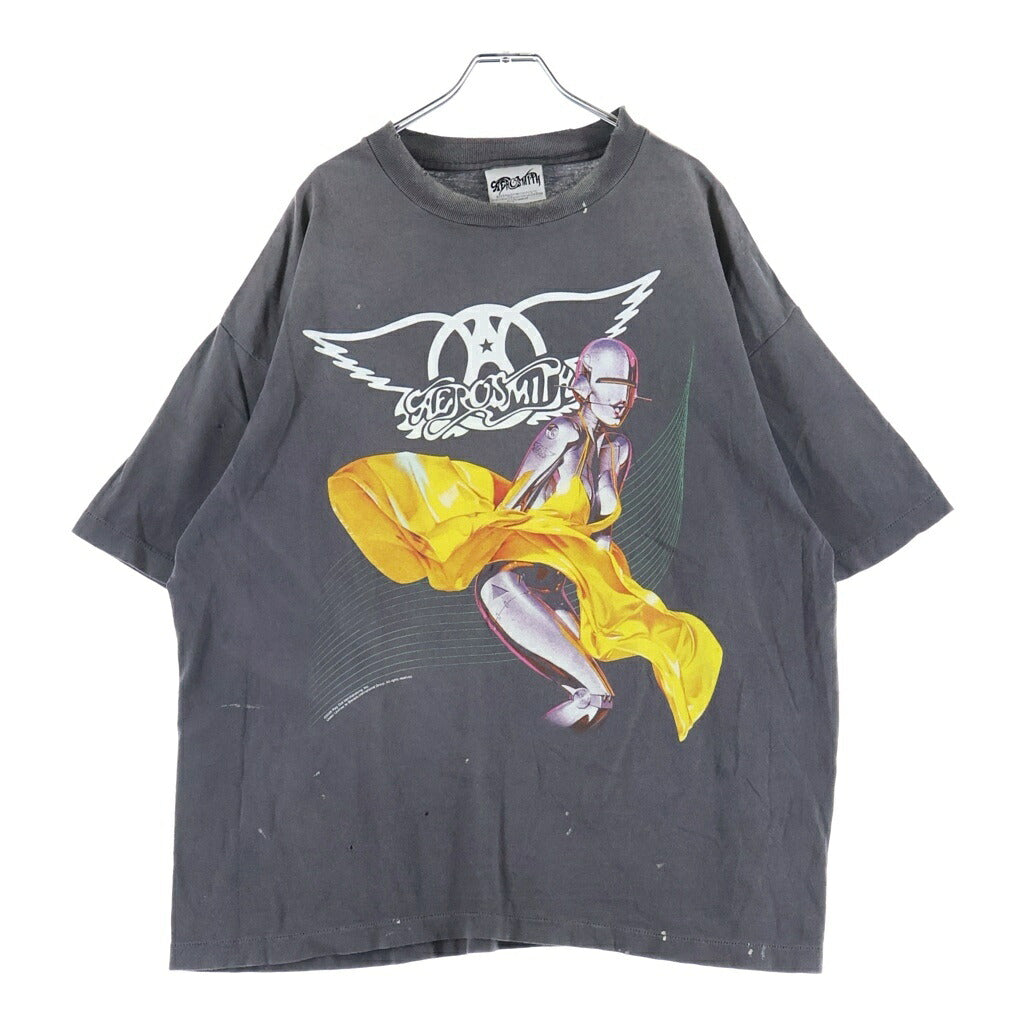 SAINT MICHAEL(セントマイケル) × Aerosmith AS_SS T-SHIRT エアロスミス 半袖Tシャツ ブラック SM-MK8-0000-C25