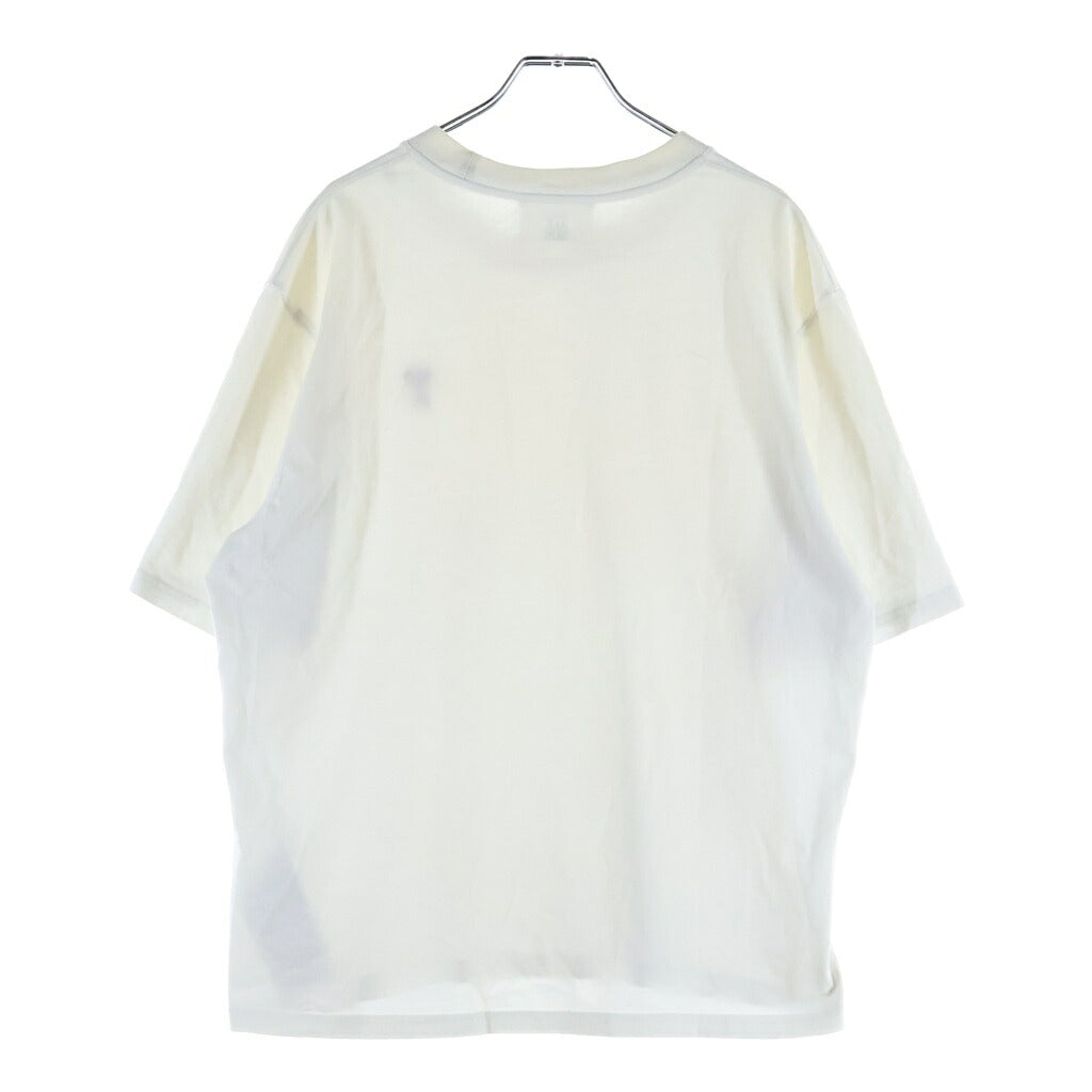 ami paris(アミパリス) ワンポイント刺繍 クルーネック半袖Tシャツ ホワイト BFUTS005.726