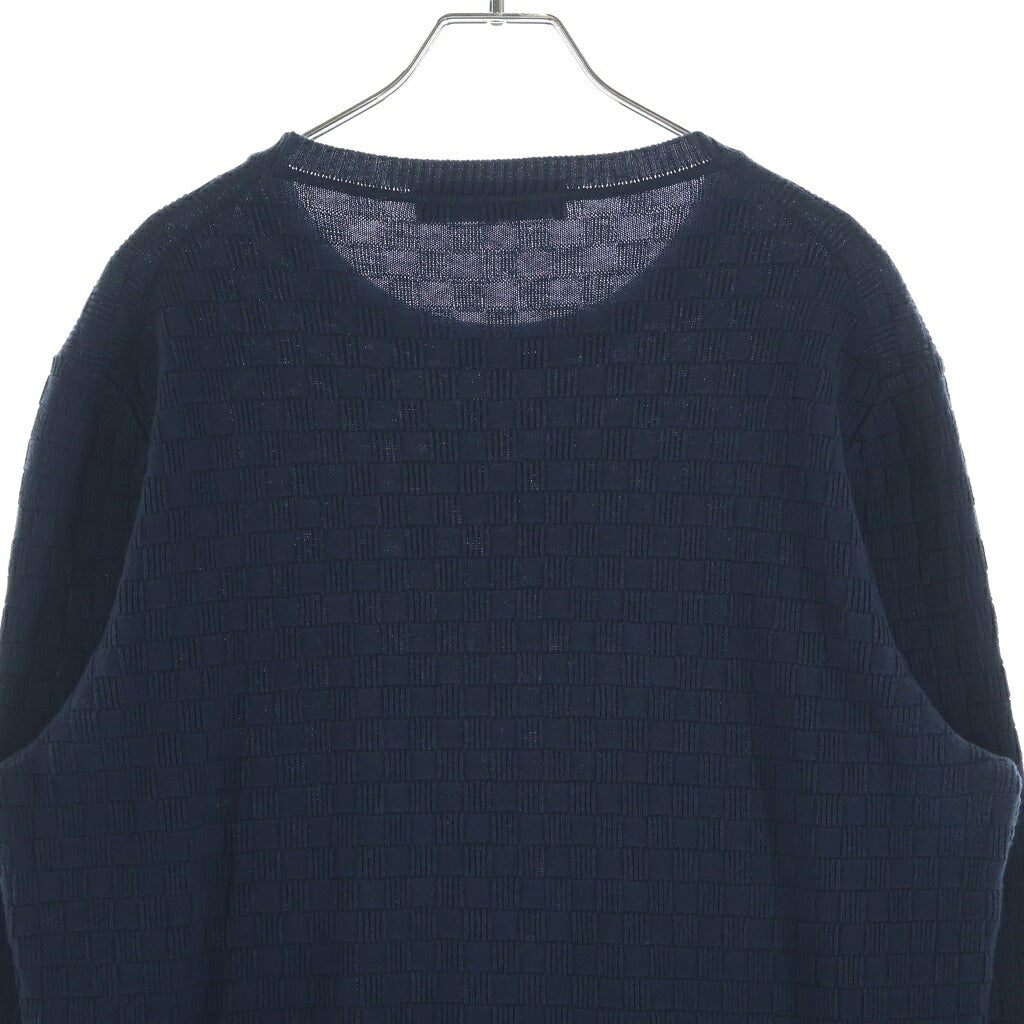 LOUIS VUITTON(ルイヴィトン) DAMIER CREW NECK SWEATER ダミエ クルーネックセーター HBN45WF99 ネイビー