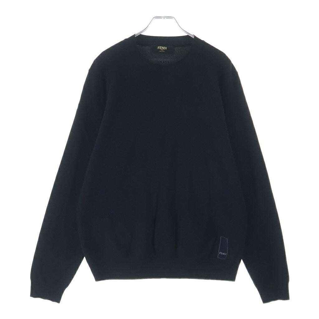 FENDI(フェンディ) ロゴ クルーネックニットセーター FZX030 AIB7 ブラック