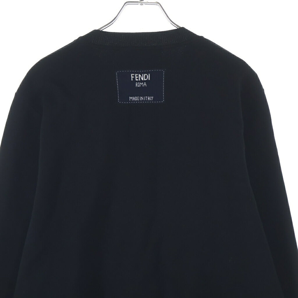 FENDI(フェンディ) ロゴ クルーネックニットセーター FZX030 AIB7 ブラック