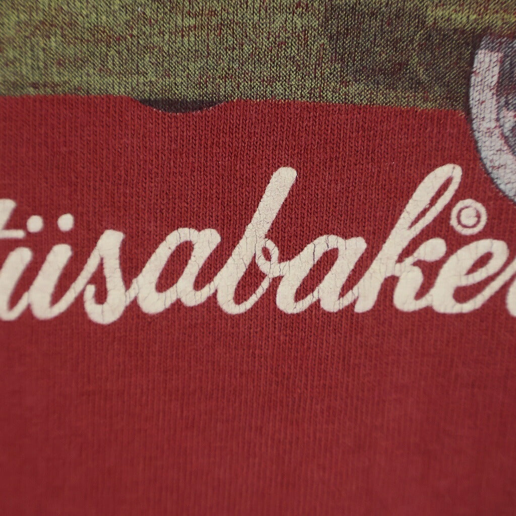 STUSSY(ステューシー) 90S OLD Stusabaker Champion スチュードベーカー チャンピオン 両面プリント 半袖Tシャツ 白タグ レッド