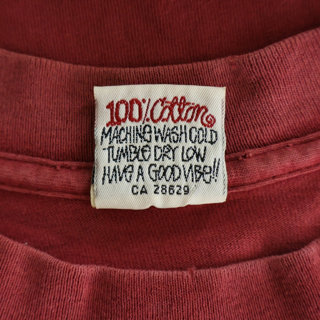 STUSSY(ステューシー) 90S OLD Stusabaker Champion スチュードベーカー チャンピオン 両面プリント 半袖Tシャツ 白タグ レッド