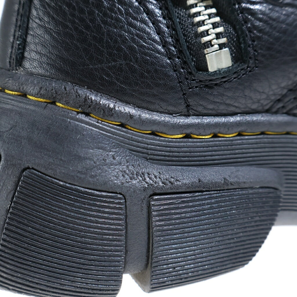 Rick Owens(リックオウエンス) ×Dr.Martens 1460 DMXL Megalace R0 メガレース サイドジップ ハイカット レザーブーツ AF500 ブラック