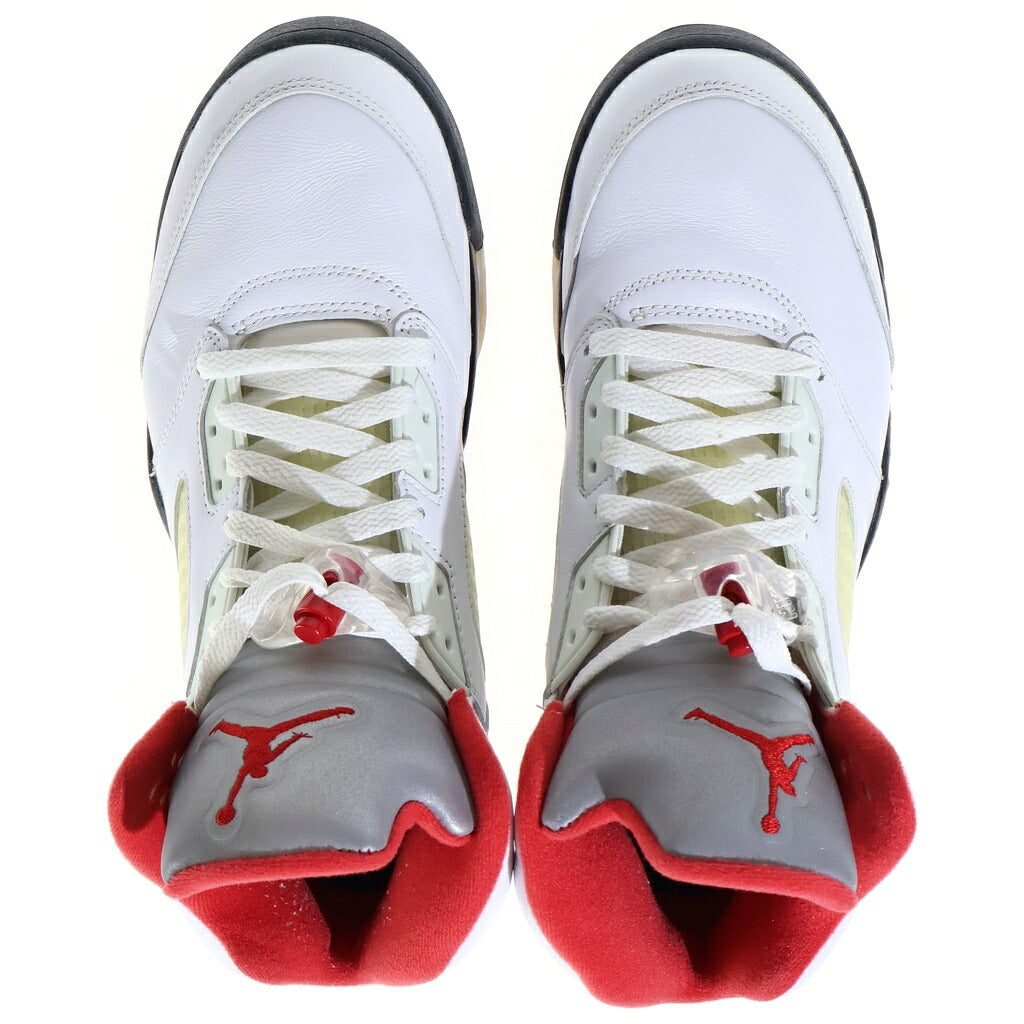 NIKE(ナイキ) AIR JORDAN 5 RETRO OG FIRE RED DA1911-102 エアジョーダン レトロ ファイアレッド ハイカットスニーカー US9/27.0cm ホワイト/レッド