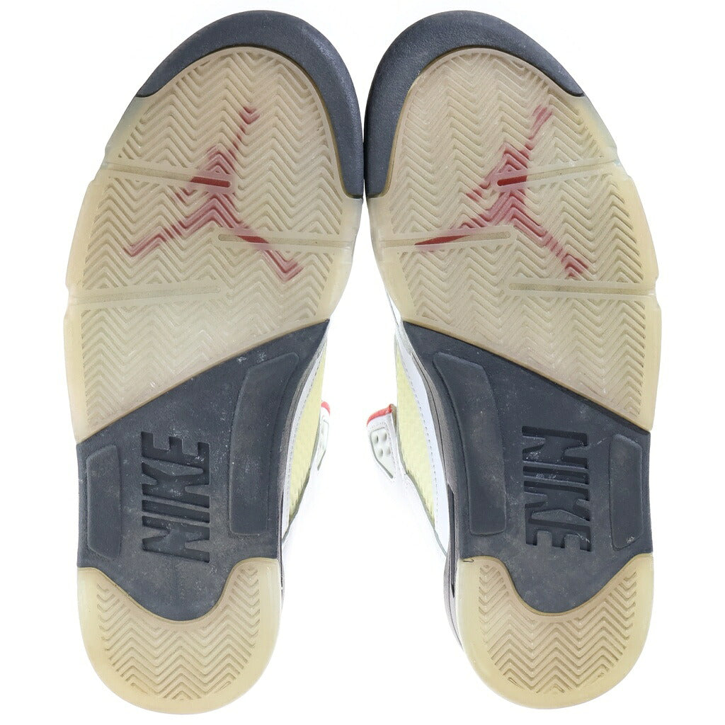 NIKE(ナイキ) AIR JORDAN 5 RETRO OG FIRE RED DA1911-102 エアジョーダン レトロ ファイアレッド ハイカットスニーカー US9/27.0cm ホワイト/レッド