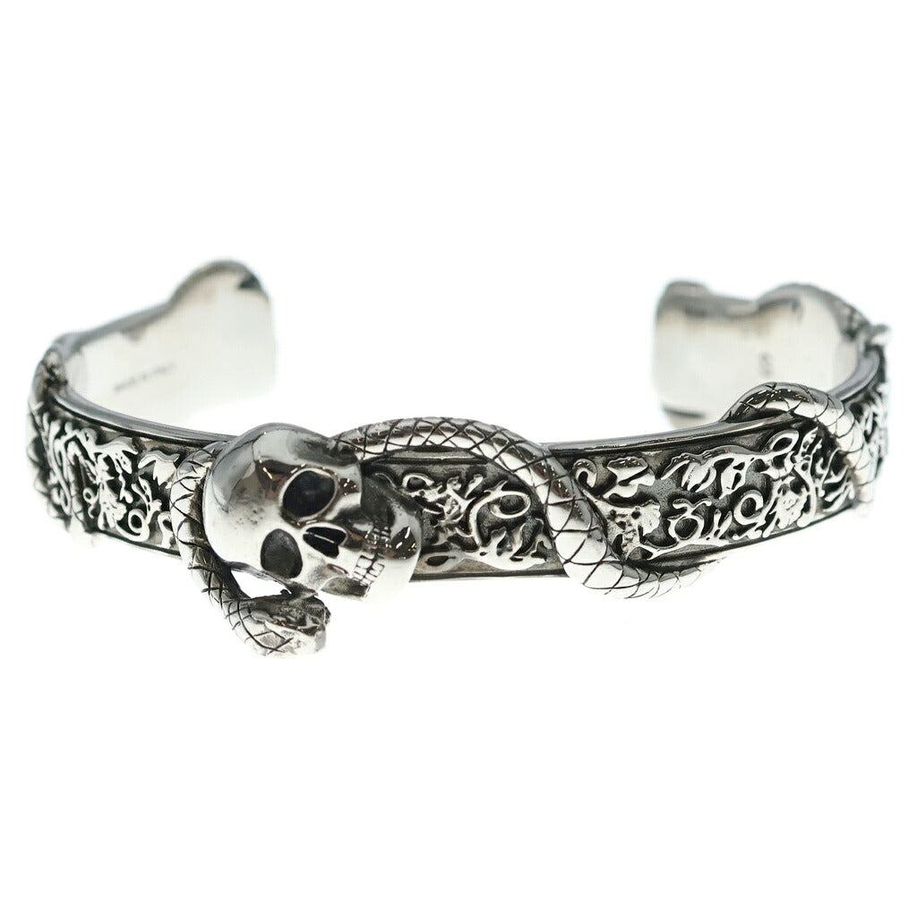 Alexander McQueen(アレキサンダーマックイーン) Skull And Snake Bracelet スカルアンドスネーク ブレスレット シルバー