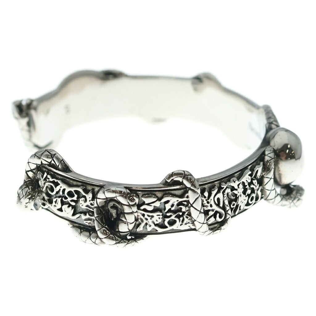 Alexander McQueen(アレキサンダーマックイーン) Skull And Snake Bracelet スカルアンドスネーク ブレスレット シルバー