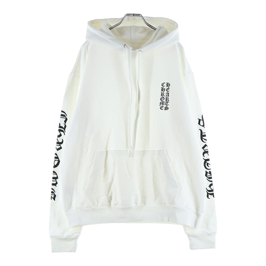 CHROME HEARTS(クロムハーツ) Vertical Arm Logo Hoodie バーティカルアームロゴフーディー パーカー ホワイト
