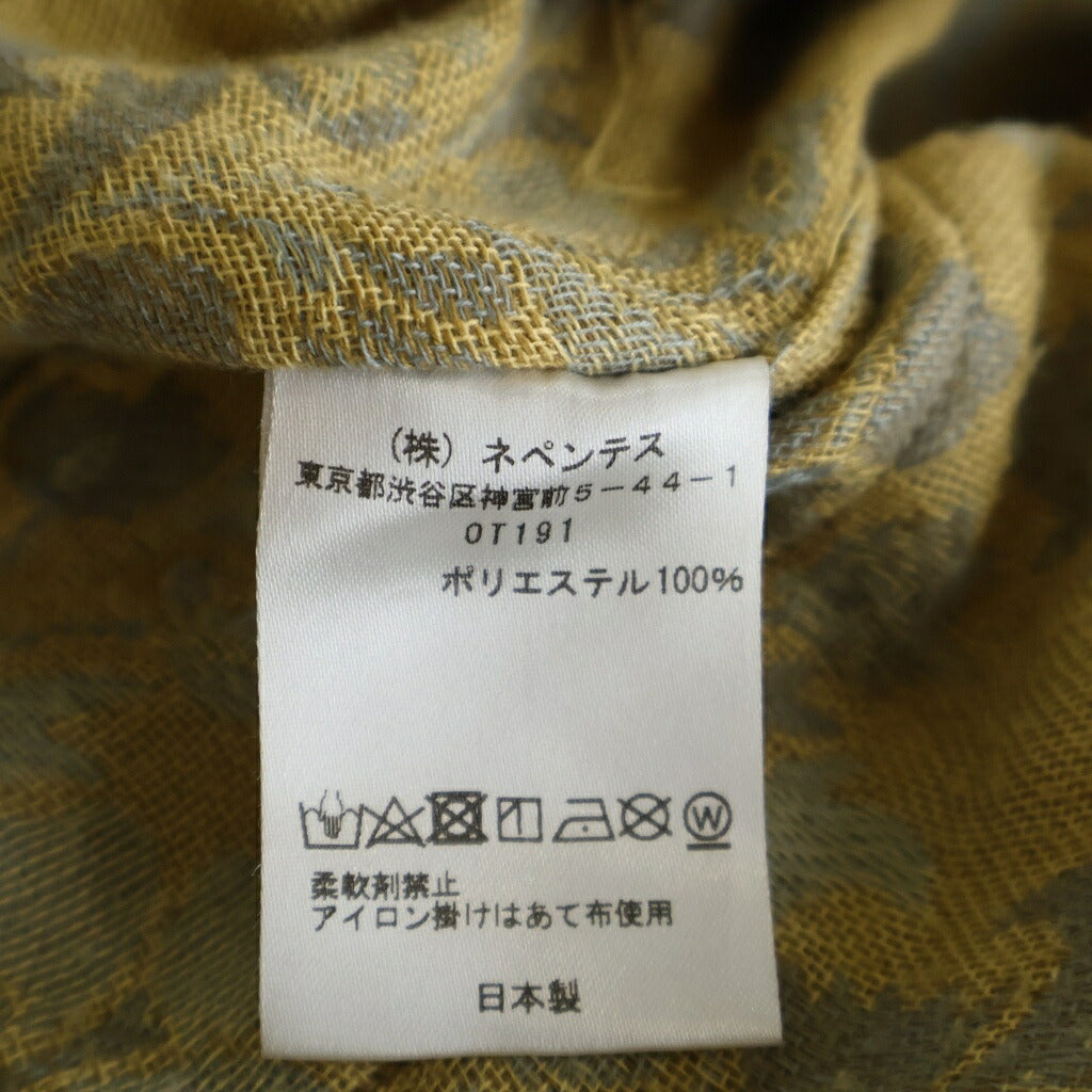 Needles(ニードルス) Cabana Shirt カバナシャツ 総柄 半袖シャツ OT191 ブルー/イエロー