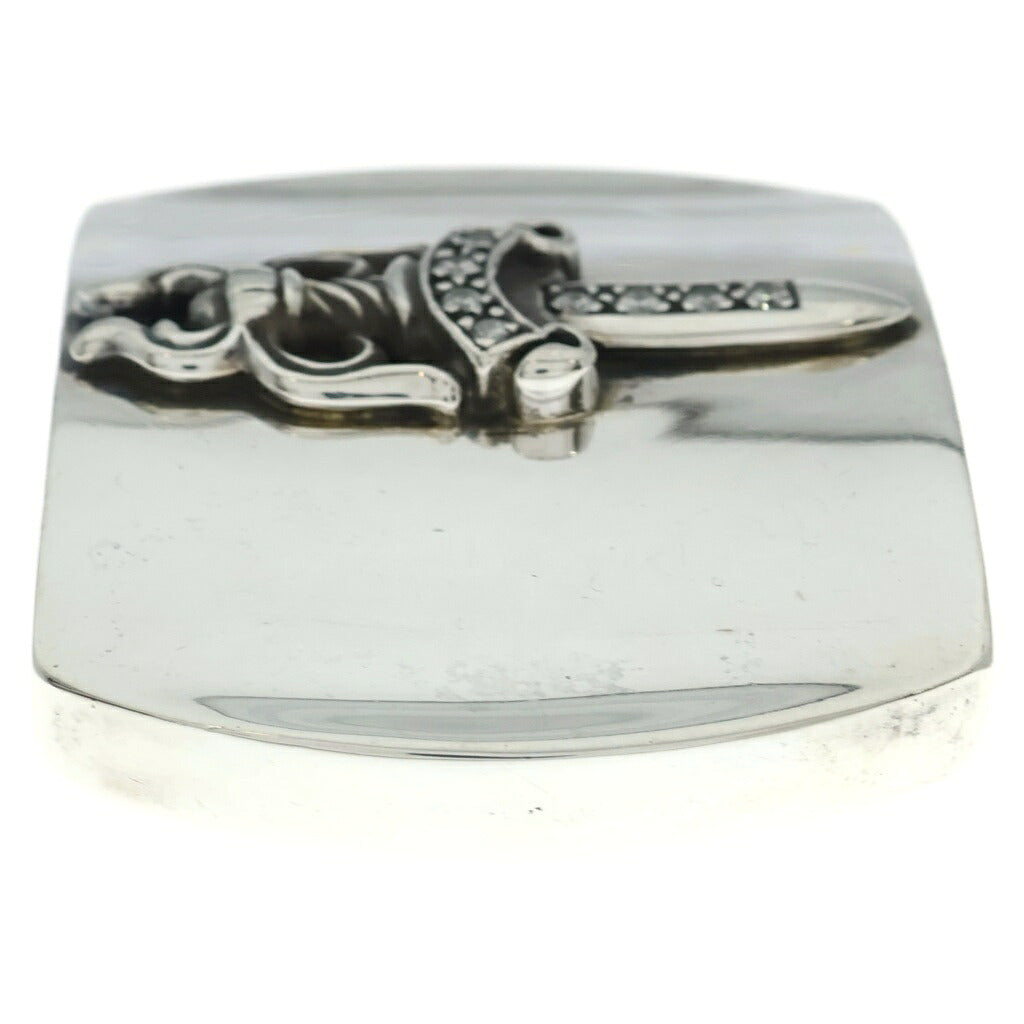 CHROME HEARTS(クロムハーツ) BUCKL MIL DGR P DIA ミリタリーレイズドダガー バックル PAVEダイヤ シルバー